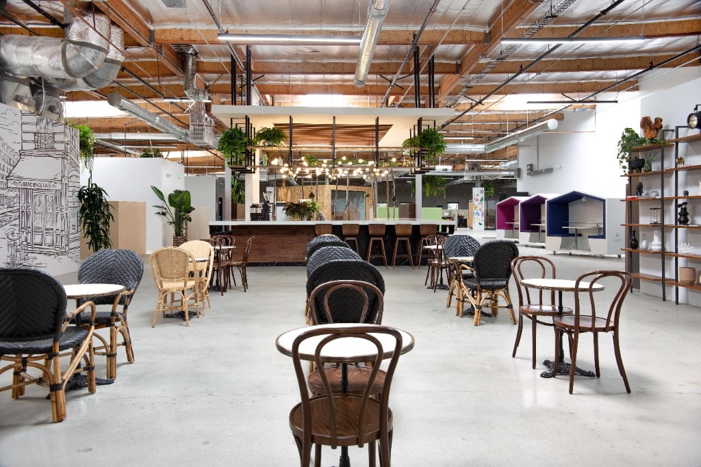 The TubeScience café and lounge area inside the studio