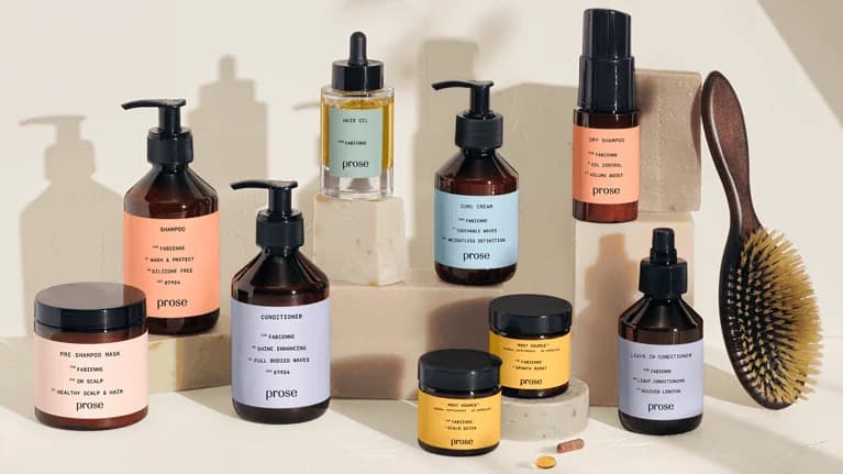 The Prose custom hair and body care product range